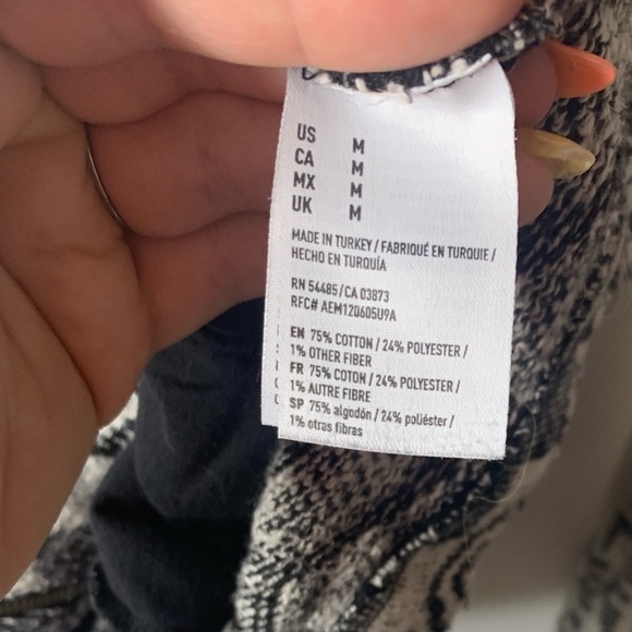 American Eagle Aztec Boho Print Hooded Sweater Jacket, Size M - Picture 5 of 6